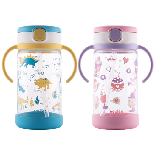 Richell利其尔新品透透杯夏季学饮杯儿童宝宝水杯吸管杯外出320ml 商品图0