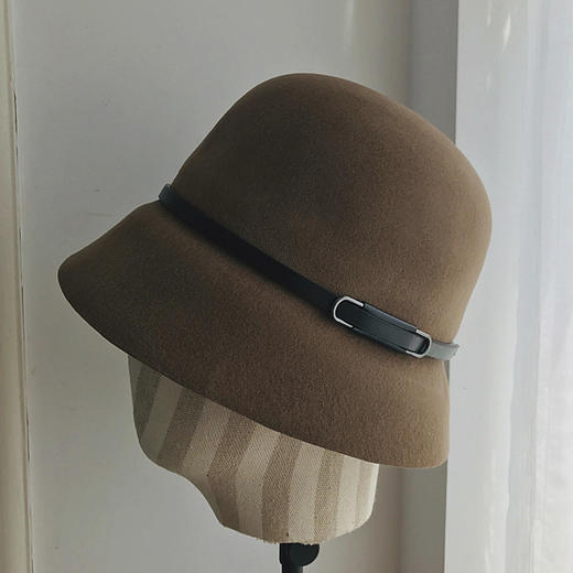 丁摩 帽子2020秋冬季简约新款纯羊毛帽WX187 商品图8