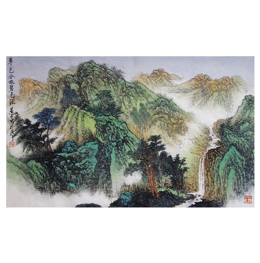 黄 戈 -真迹-山水画《翠色全微碧色深》 书房 客厅 办公室 商品图2