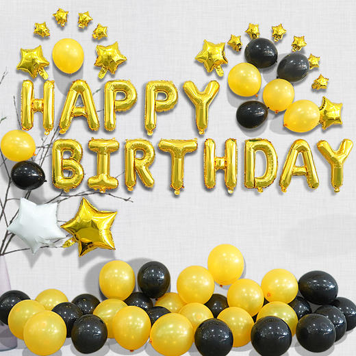 生日派对｜成人生日装饰字母铝膜气球派对布置用品浪漫气球装饰套餐 商品图2