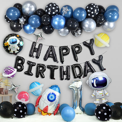 生日派对｜新款流浪地球宇航员主题生日派对火箭气球装饰铝膜气球套装 商品图2