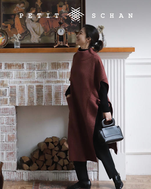 PETIT SCHAN小闪 CLO#007 Magic Pocket II 魔法斗篷 重磅牦牛绒设计款不对称斗篷式背心裙 商品图14