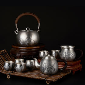 【生兰幽谷】纯银茶壶套装摆件-SSH0001602010