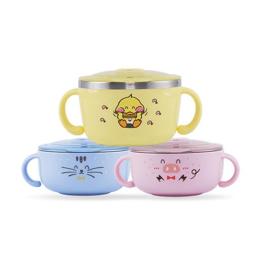 Richell利其尔不锈钢注水碗注水餐盘宝宝辅食碗儿童餐具分格盘 商品图4