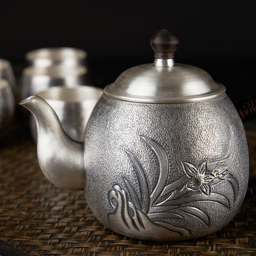 【生兰幽谷】纯银茶壶套装摆件-SSH0001602010 商品图3