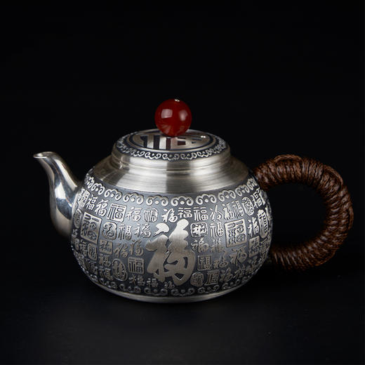 百福骈臻-纯银茶壶套装摆件【BXYL0020609】2010 商品图1
