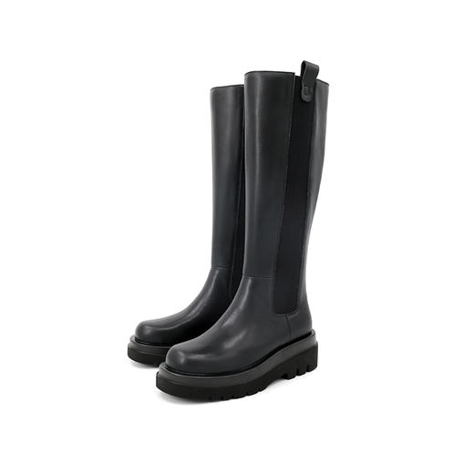 Safiya索菲娅欧美风后拉链长烟筒靴博主同款时装靴SF04117307 商品图0