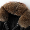 HHHS-HQ20-PLZ20018C秋冬新款兔毛内胆貉子毛领外套 商品缩略图1