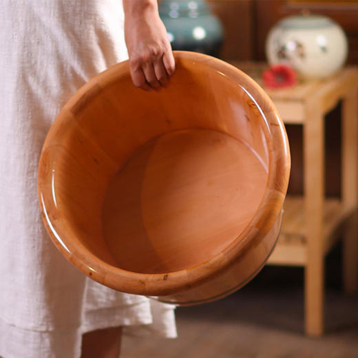 柏木双边泡脚盆包边泡脚桶足浴桶洗脚盆 商品图3