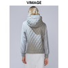 VIMAGE纬漫纪冬季新款时尚加厚保暖连帽夹棉卫衣上衣女套头V1402006 商品缩略图3