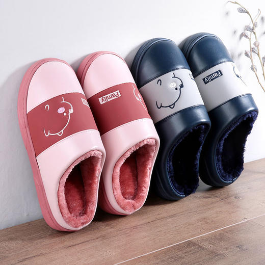 防水棉拖鞋女冬季男女家居鞋保暖厚底情侣款居家鞋月子毛拖鞋男士 商品图0
