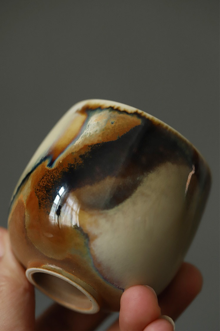 匠人系列高温窑变釉景德镇高温瓷器主人杯复古禅意