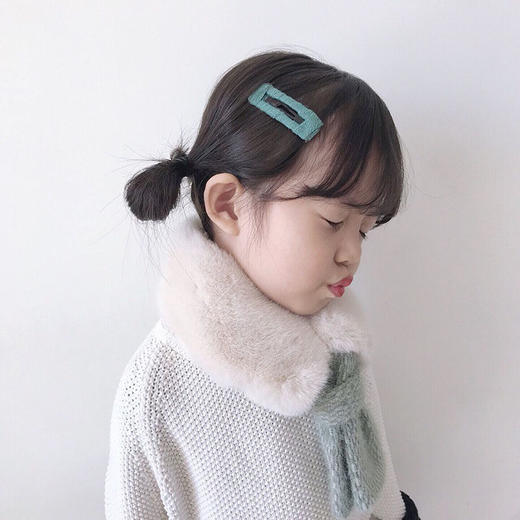 冬季宝宝儿童围巾加厚保暖围脖女童时尚装饰毛领柔软百搭婴儿围巾 商品图2