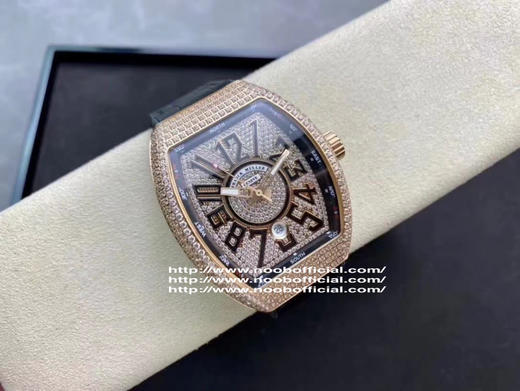N升级版V45高品质 Franck Muller 法兰克穆勒 44x54 mm1.表壳100%原版开模 特别是三明治结构表壳 中间内侧 黑色的侧槽和把头位置凸出来的黑色色耳位 商品图2