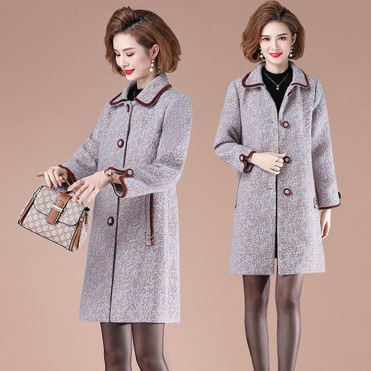 YCE-A734-2039外套中长款气质加厚大码大衣 商品图0