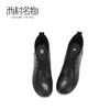 西村名物2020冬季新款短靴女中跟复古港风系带时尚马丁靴X20DS40451 商品缩略图2