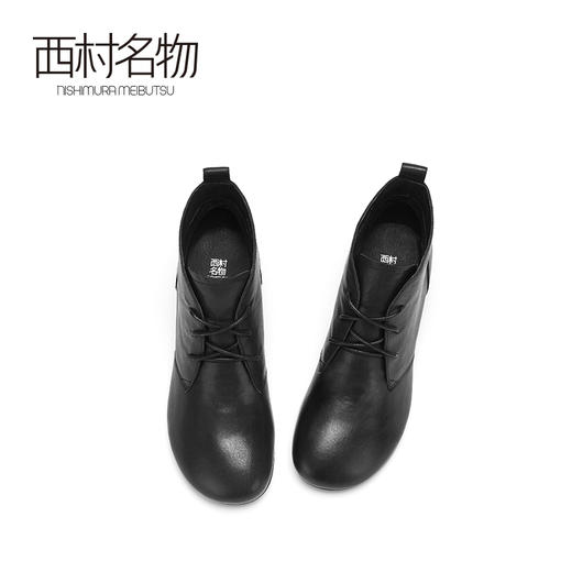 西村名物2020冬季新款短靴女中跟复古港风系带时尚马丁靴X20DS40451 商品图2