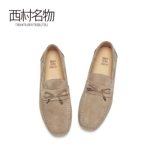 西村名物2020秋季新款乐福鞋男套脚纯色平底简约休闲男鞋X10CW32241 商品图2