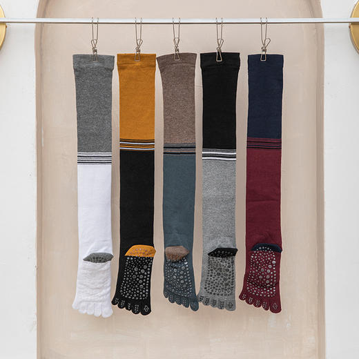 瑜伽袜 | 秋冬款脚底防滑过膝五指棉女袜【18800】 商品图1