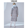 VIMAGE纬漫纪冬款时尚A版显瘦百搭加厚保暖长款羽绒服女V1411004 商品缩略图3