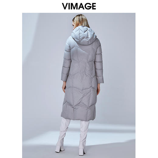 VIMAGE纬漫纪冬款时尚A版显瘦百搭加厚保暖长款羽绒服女V1411004 商品图3