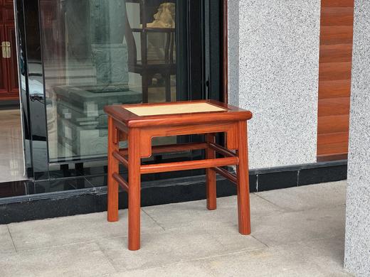 红桥红  家具严选  缅甸花梨（大果紫檀）  【51 王款 大方凳 藤面】 商品图4