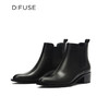 【内购】绒里可选迪芙斯2020英伦帅气率性切尔西粗跟短靴女靴DF04116409 商品缩略图0