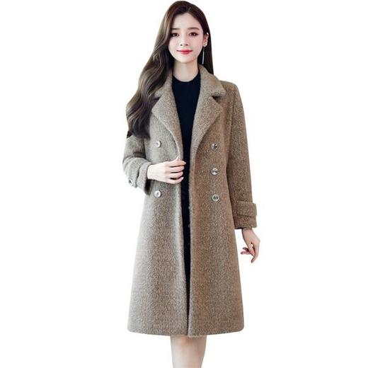 2020秋冬季新款仿水貂绒加厚毛呢外套NSF-30 商品图4