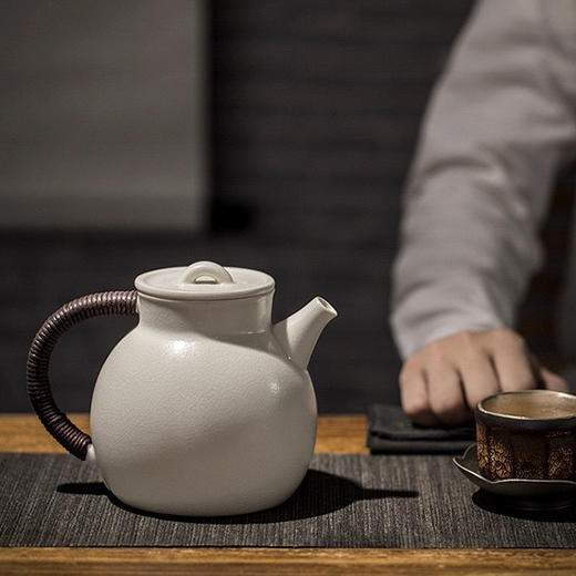 小胖 小白壶 家用煮茶陶壶 耐高温煮水 陶瓷耐热煮茶陶壶