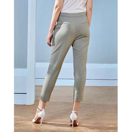 EITIE爱特爱秋季新款气质通勤职业百搭显瘦小脚裤九分裤女裤C2005518 商品图5