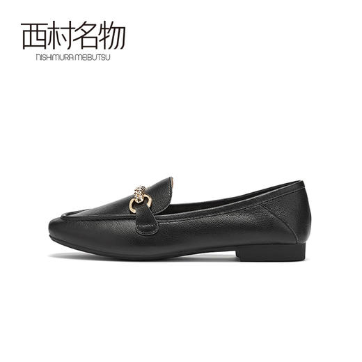 西村名物2020秋季新品乐福鞋牛皮革方头复古风简约小皮鞋T20CM31171 商品图1