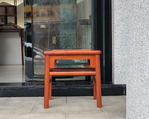 红桥红  家具严选  缅甸花梨（大果紫檀）  【51 王款 大方凳 藤面】 商品图3