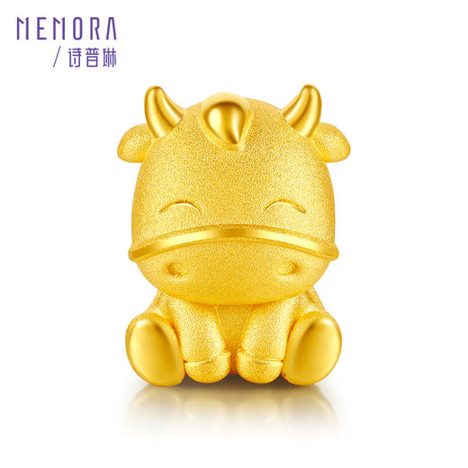 牛转乾坤系列足金坐坐牛转运珠黄金小牛生肖3d硬金hp420901
