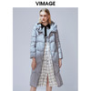 VIMAGE纬漫纪冬款时尚A版显瘦百搭加厚保暖长款羽绒服女V1411004 商品缩略图0