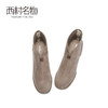 西村名物2020秋冬新款短靴羊皮绒中跟简约休闲女靴X20DS40441 商品缩略图2