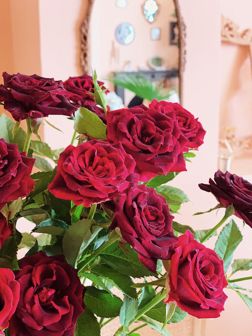 多头紫罗兰【你说的每句漫不经心的话，都在我心头开出了漫山遍野的花】简小姐精选 新品复古高贵暗红色绒多头玫瑰 紫罗兰 9+1枝(防花损）2束包邮 72小时发货 商品图12