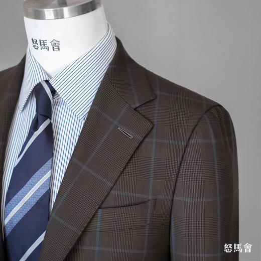 Hardy Minnis Bedlam Super 130's 澳洲美丽诺羊毛棕色全麻衬套装 商品图2