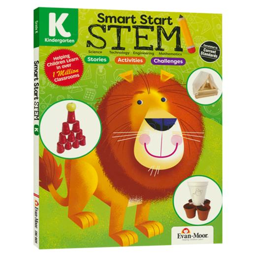 聪慧启蒙系列 核心素养教育 科学练习册 幼儿园大班 英文原版 Smart Start STEM Grade K 美国加州英语教辅 英文版进口书籍 商品图0