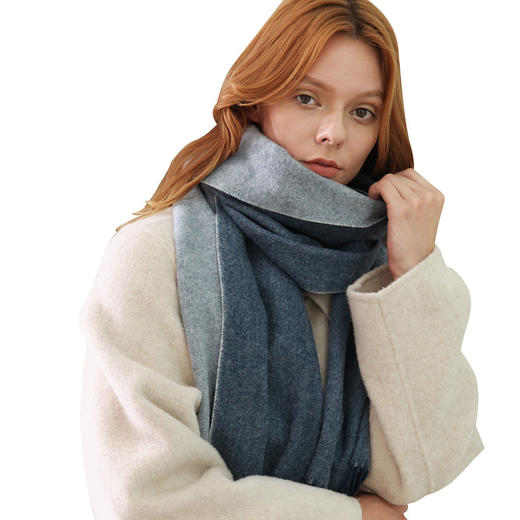 双面纯羊毛围巾 200*70 商品图2