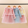 ALQ-2121洋气小香风女童毛衣裙儿童针织公主裙纱裙 商品缩略图1