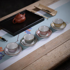 【日式小茶杯4入组_2.8#加杯托】【小茶杯】茶杯套装一套4只17009344