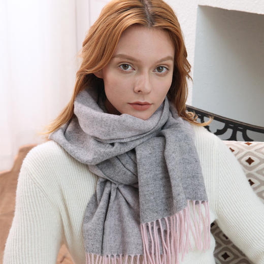 双面纯羊毛围巾 200*70 商品图1