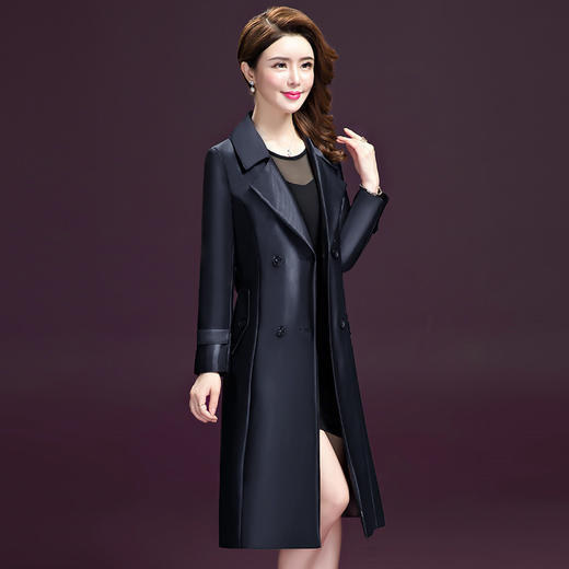 WNY-313D8217125时尚风衣女中长款修身显瘦过膝女式外套 商品图3