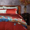 【皇锦】九色鹿·印花酡红色被套三件套 商品缩略图1