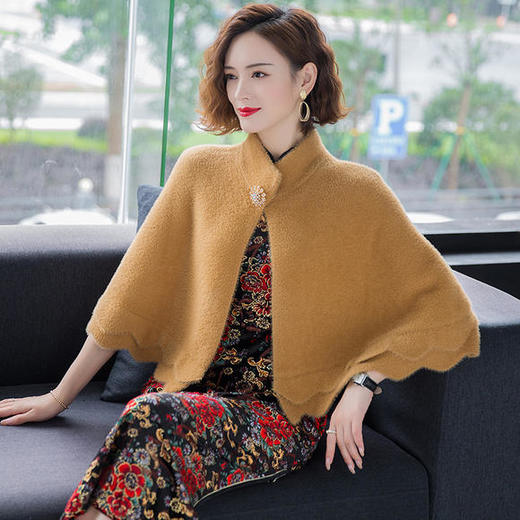 CC-20103时尚带扣气质优雅旗袍披肩披风斗篷上衣外套 商品图2