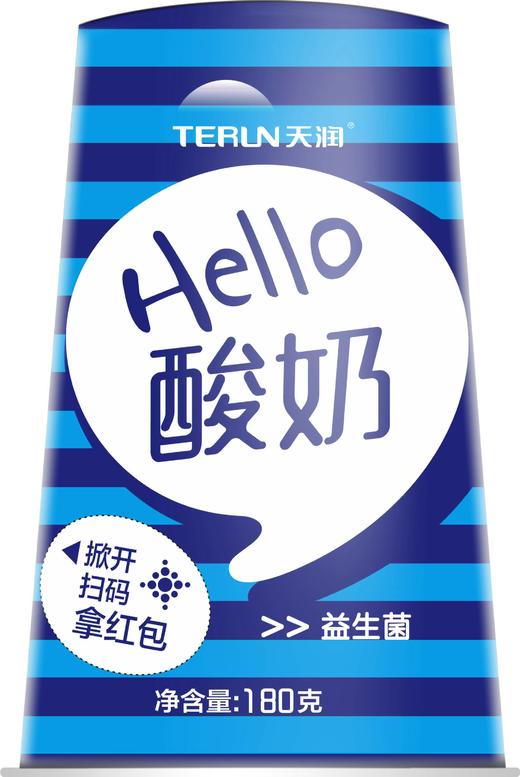 天润益生菌hello纸杯酸奶180g