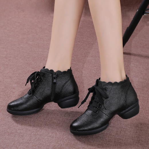 优质头层真皮专业两片底高帮舞鞋（有加绒款） 商品图2