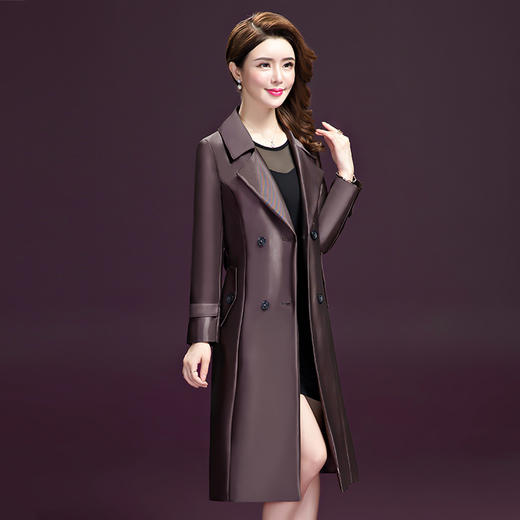 WNY-313D8217125时尚风衣女中长款修身显瘦过膝女式外套 商品图2