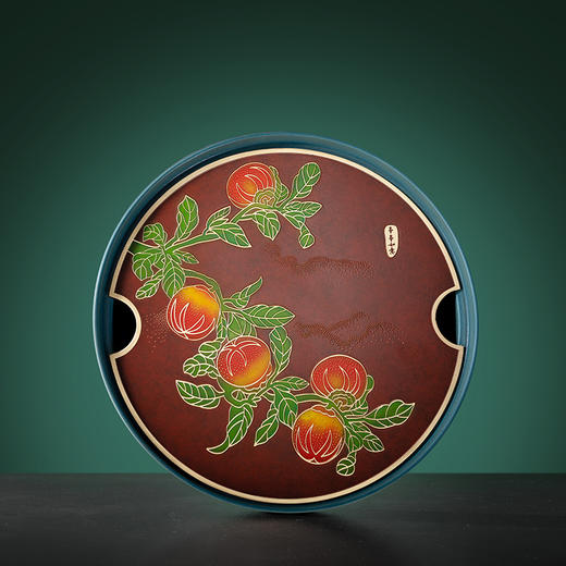 朱炳仁丨事事如意 铜茶盘 绿色/红色 可选 商品图0