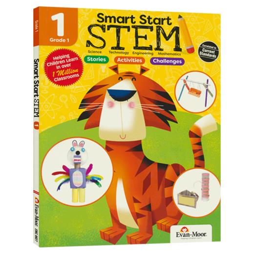 聪慧启蒙系列 核心素养教育 科学练习册 一年级 英文原版 Evan Moor Smart Start STEM Grade 1 美国加州小学英语教辅 英文版 商品图0
